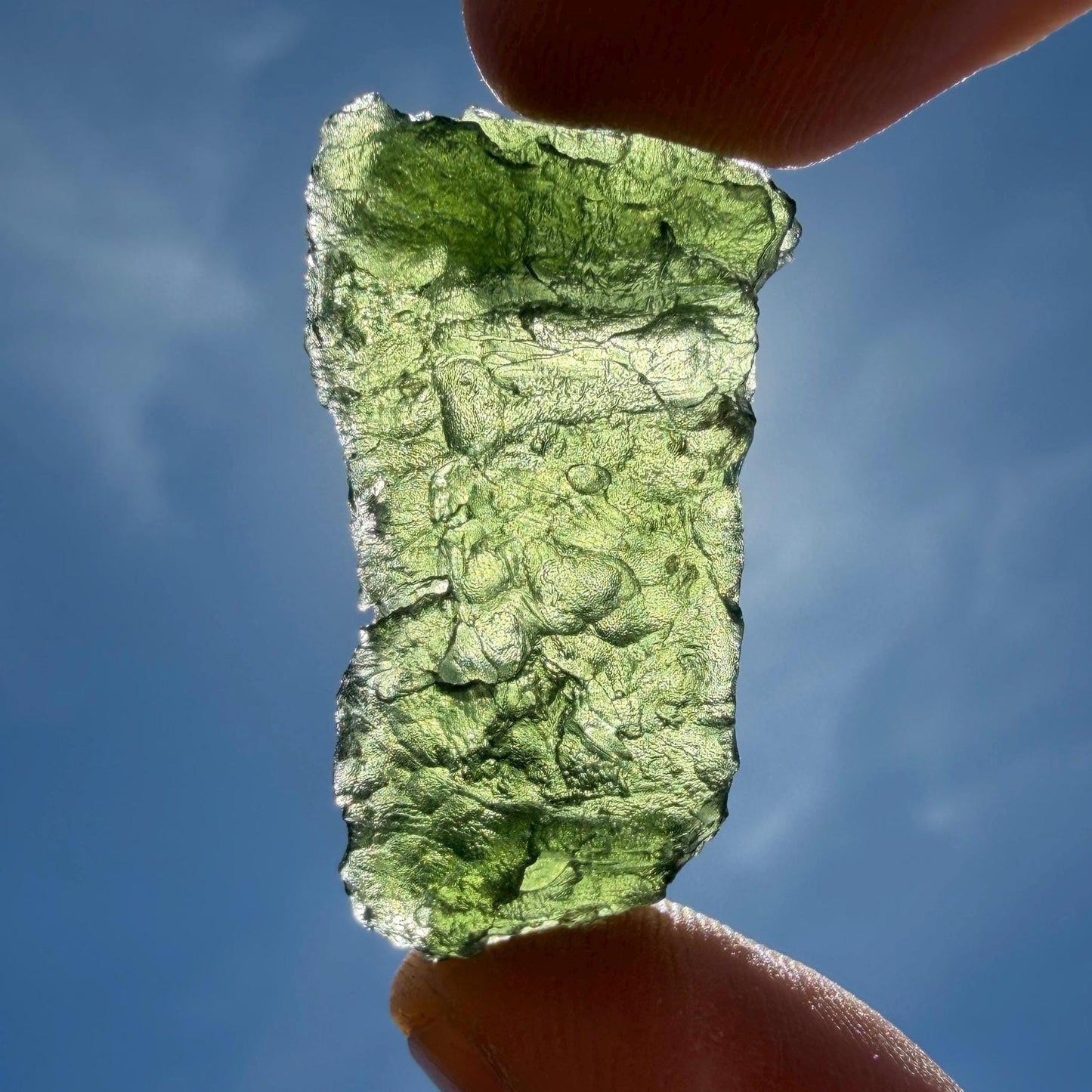 Authentic Moldavite Tektite Specimen, Reiki Healing Crystal, 7.04g/35.2ct