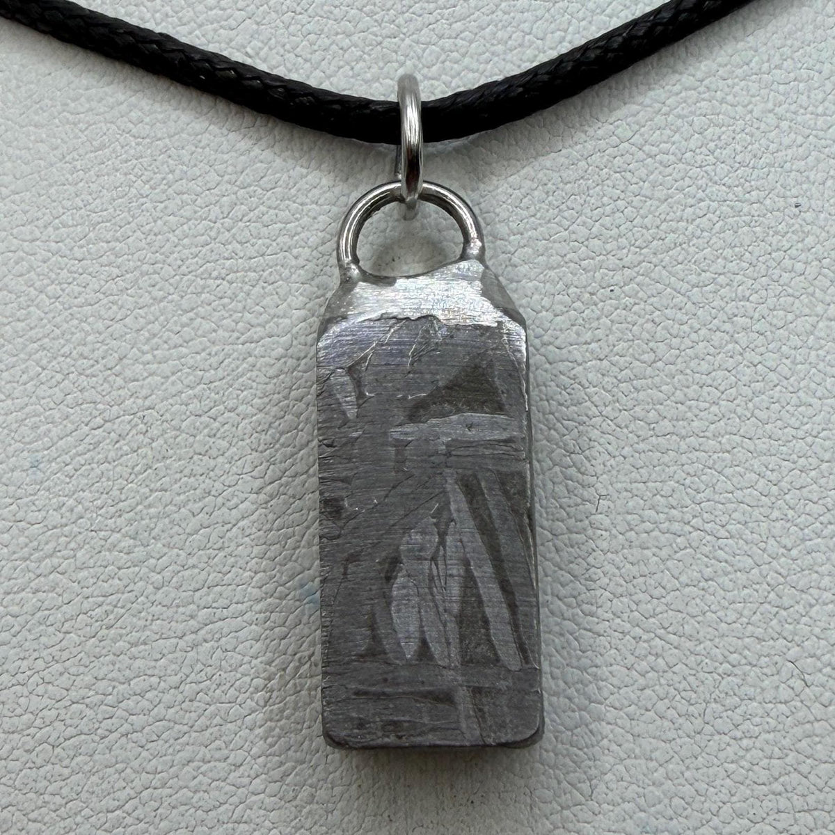 Aletai Meteorite Pendant, Space Jewelry, Etched Iron Widmanstätten 8.02g