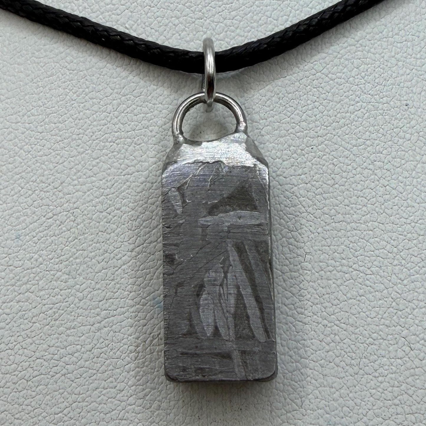 Aletai Meteorite Pendant, Space Jewelry, Etched Iron Widmanstätten 8.02g