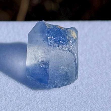Rare Blue Dumortierite Crystal: Brazilian Gemstone for Collectors, 4.37g/21.9ct