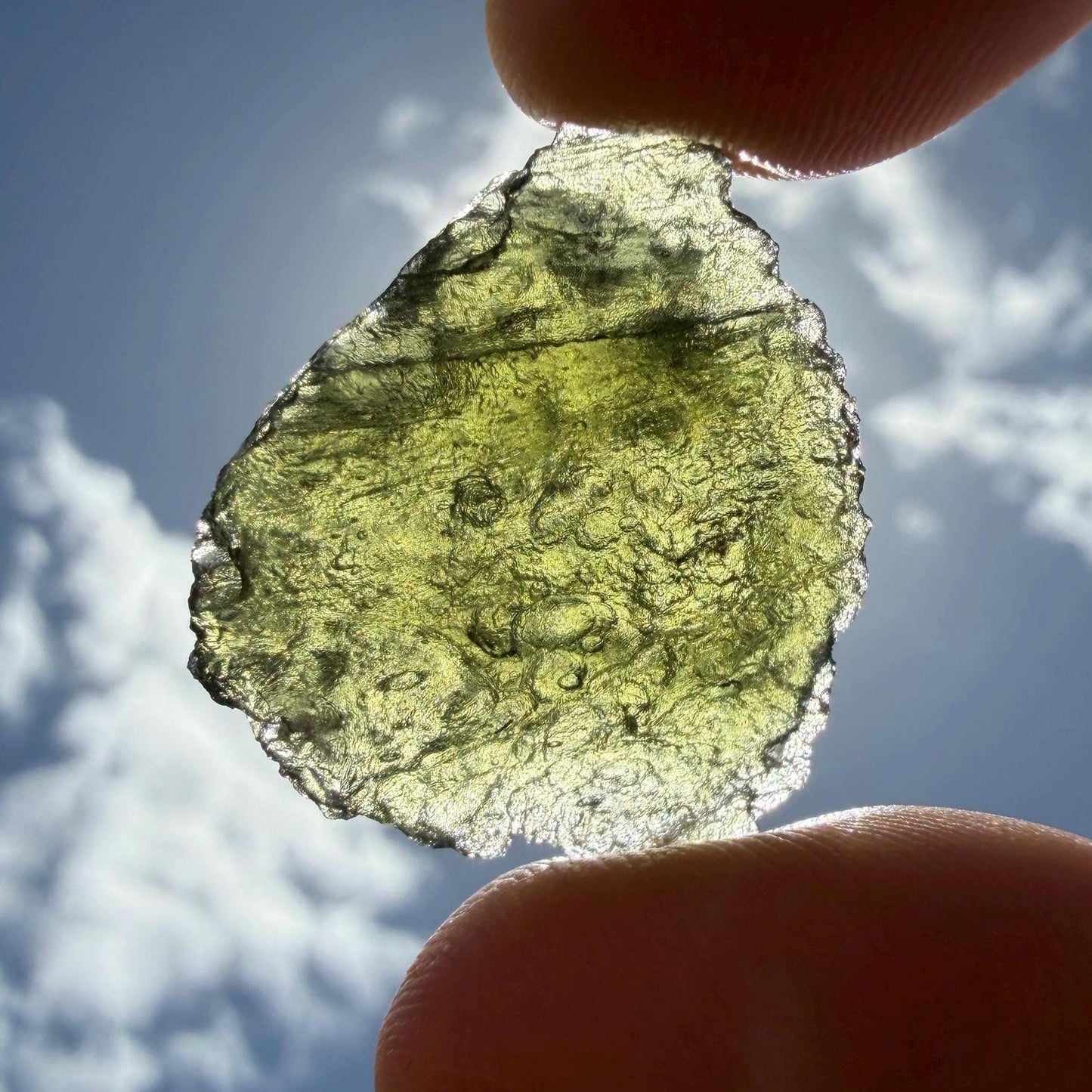 Authentic Moldavite Tektite Specimen, Czech Republic, 4.83 grams