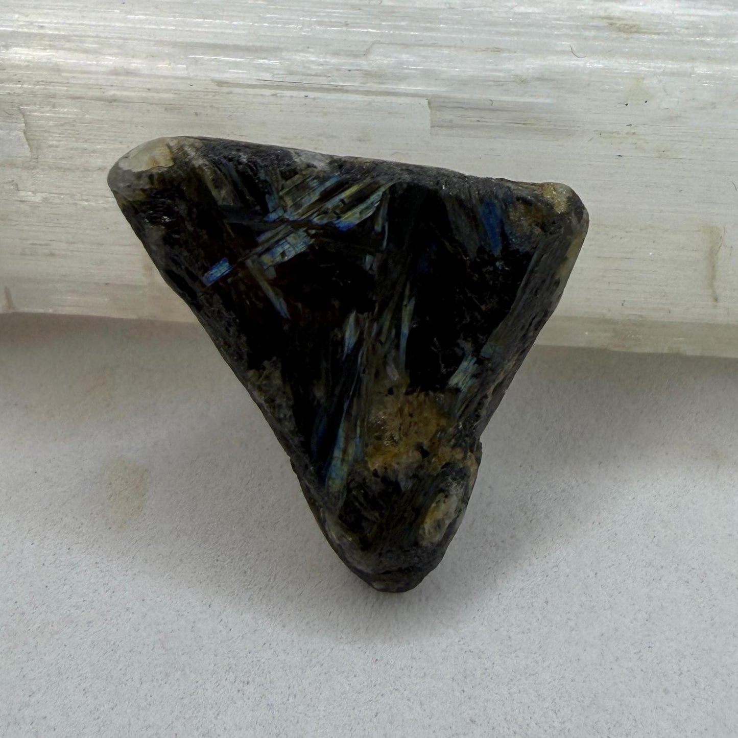 Rare Nuummite Crystal Finland, Genuine Sorcerer’s Stone, Iridescent Stone, 8.12g