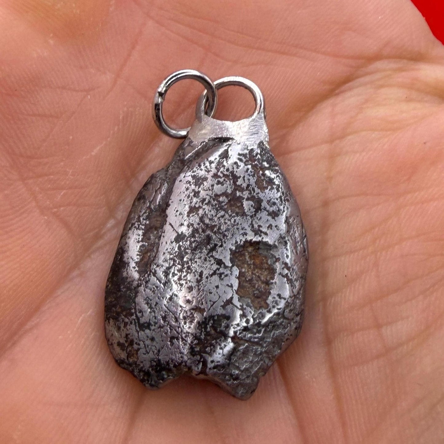 Sikhote-Alin Iron Meteorite Pendant: Astronomy Space Gift, 10.18g