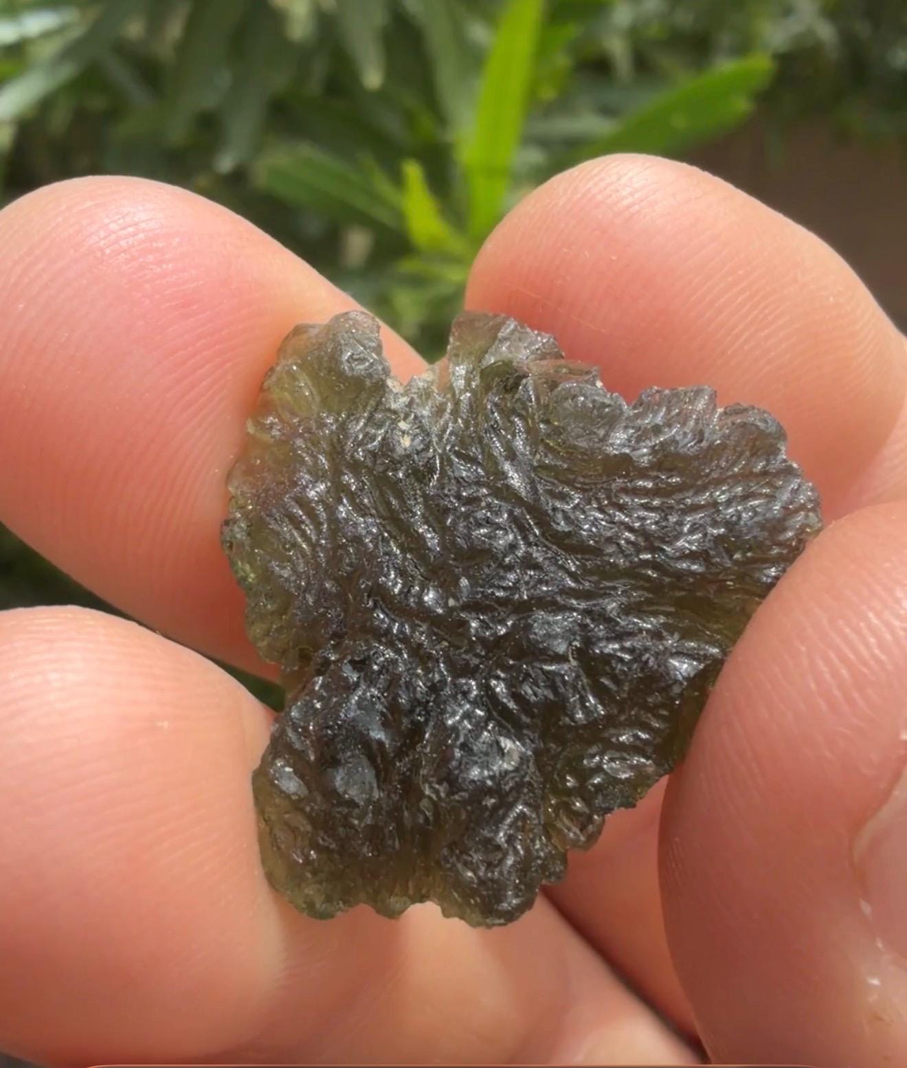 Authentic Moldavite Tektite Specimen, Reiki Healing Crystal, 4.54g/22.7ct