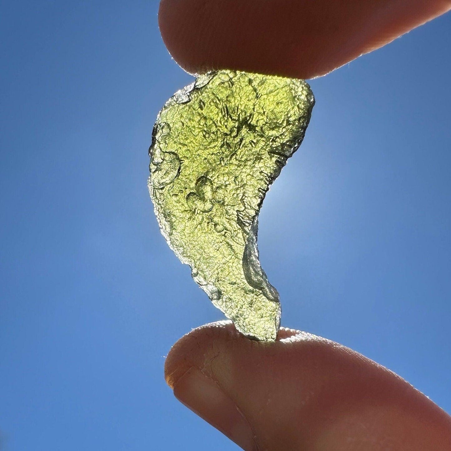 Authentic Moldavite Crystal Specimen, Czech Tektite (3.05 grams|15.25 carats)