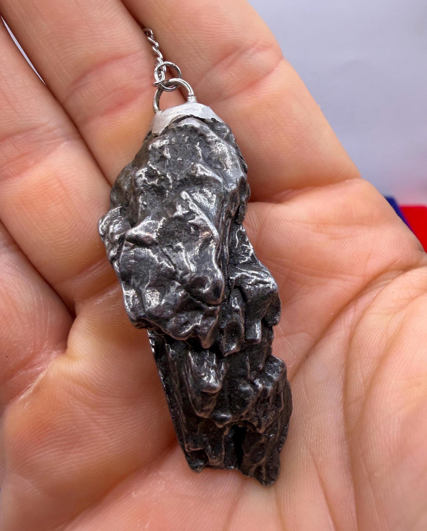 Campo del Cielo Meteorite Pendulum, Rare Cosmic Divination Tool, Crystal Healing Gift, 59.04g