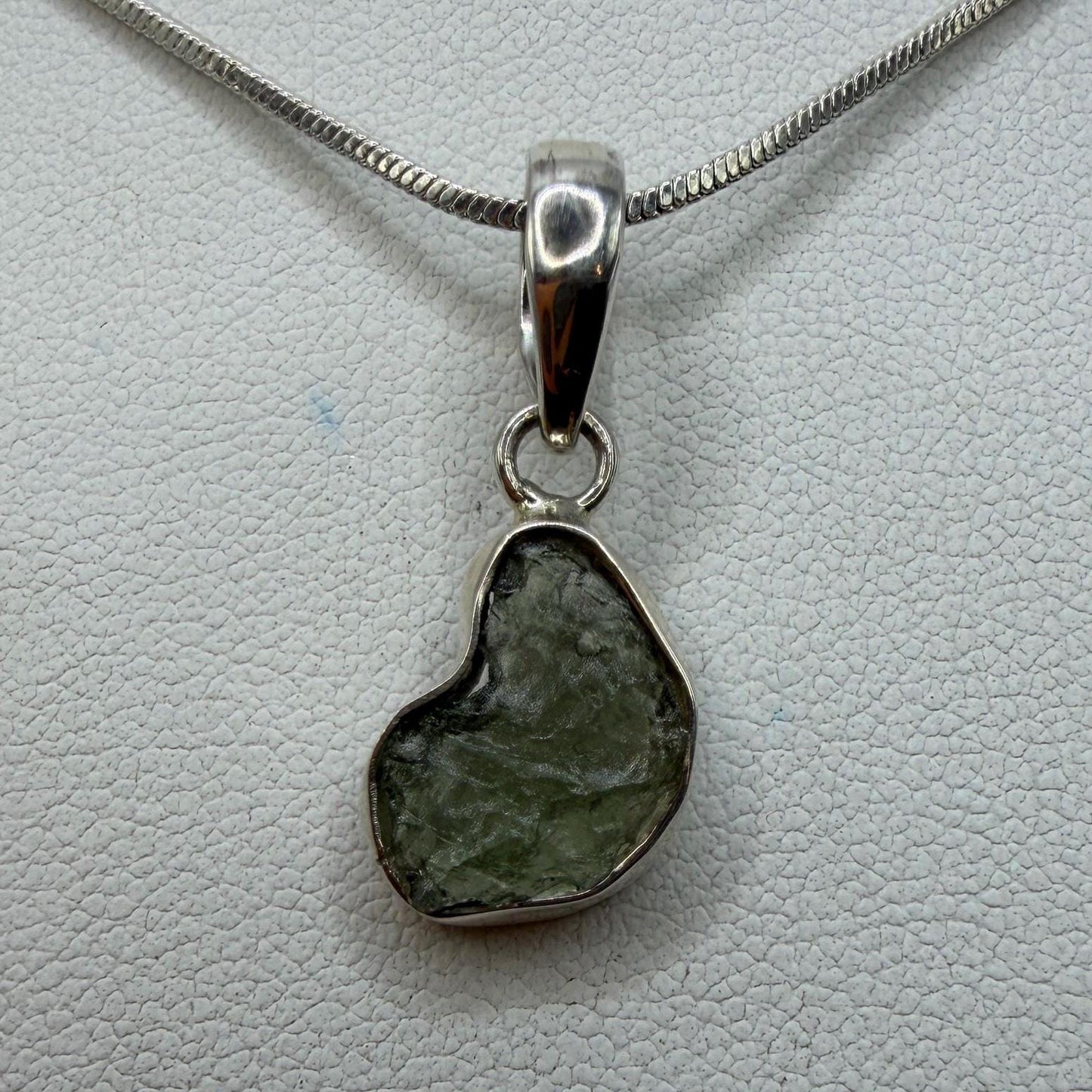 Authentic Moldavite Tektite Pendant: Czech Republic, Reiki Energy, 1.32 gram