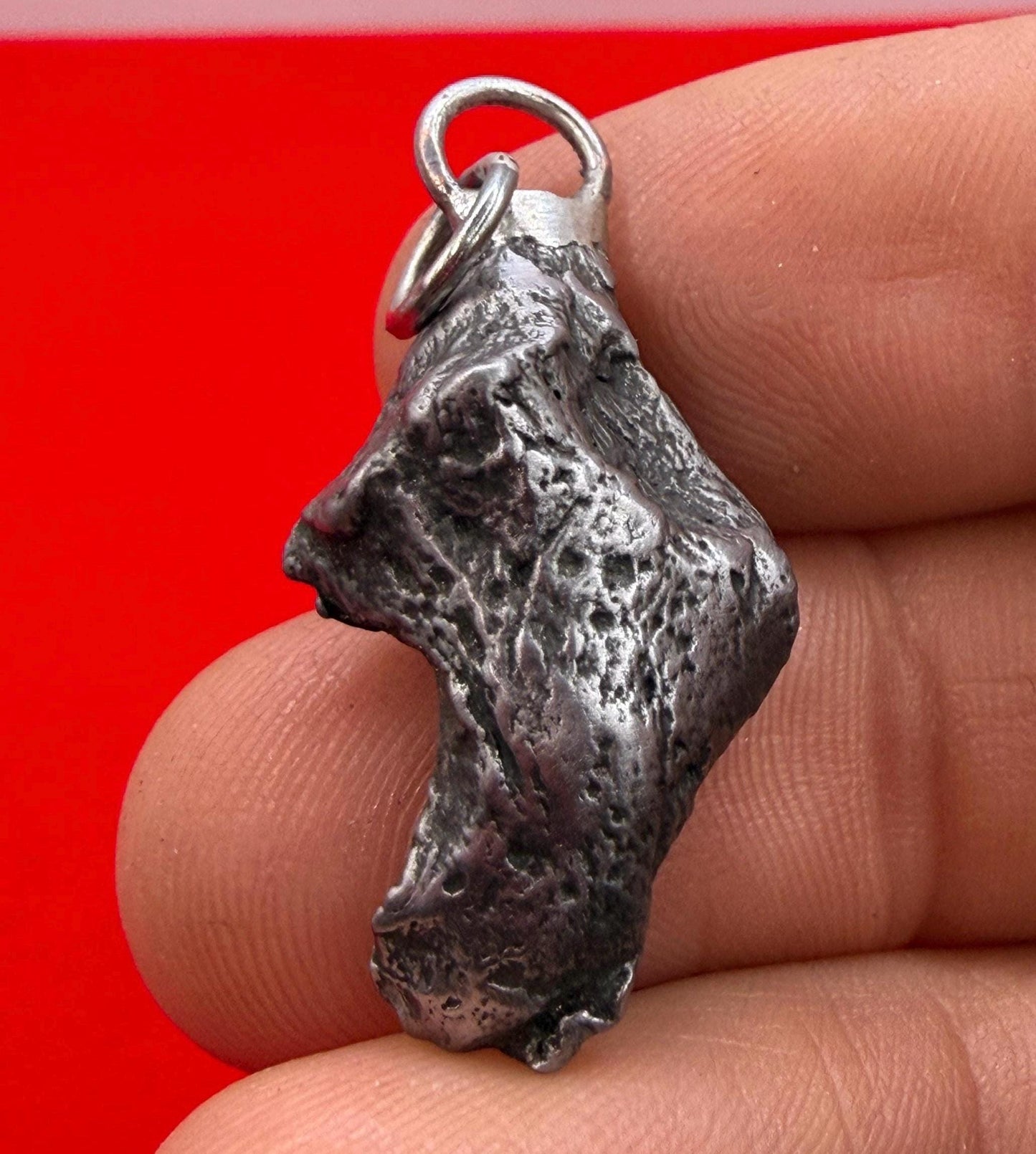 Sikhote-Alin Iron Meteorite Pendant: Astronomy Space Gift, 9.23g