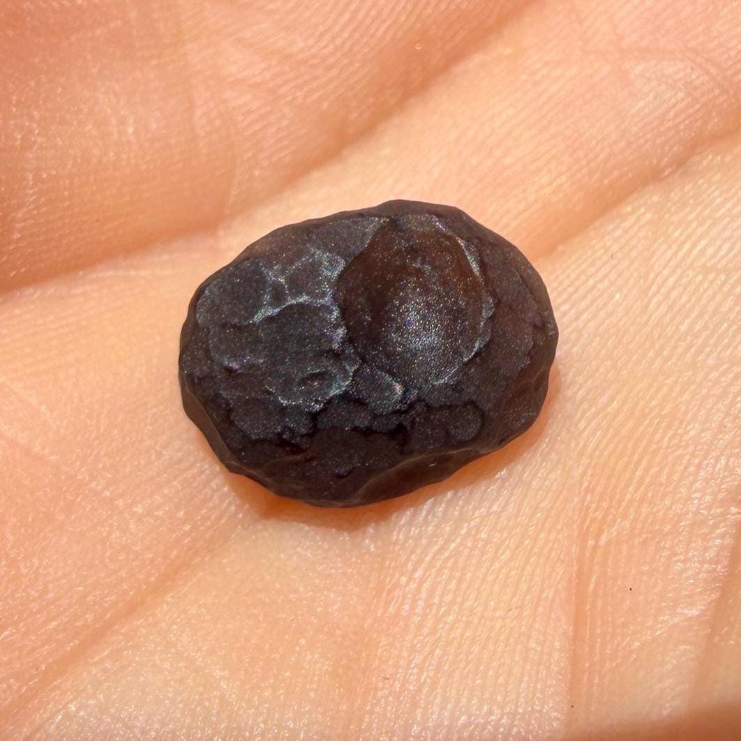Rare Saffordite Stone: Arizona Cintamani Pseudo-Tektite, Translucent, 1.10 grams