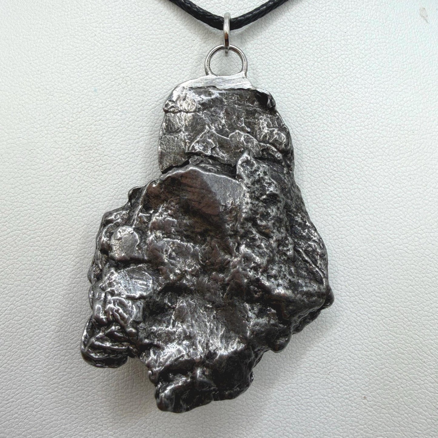 Campo del Cielo Meteorite Pendant: Authentic Iron Meteorite Jewelry, 52.71g