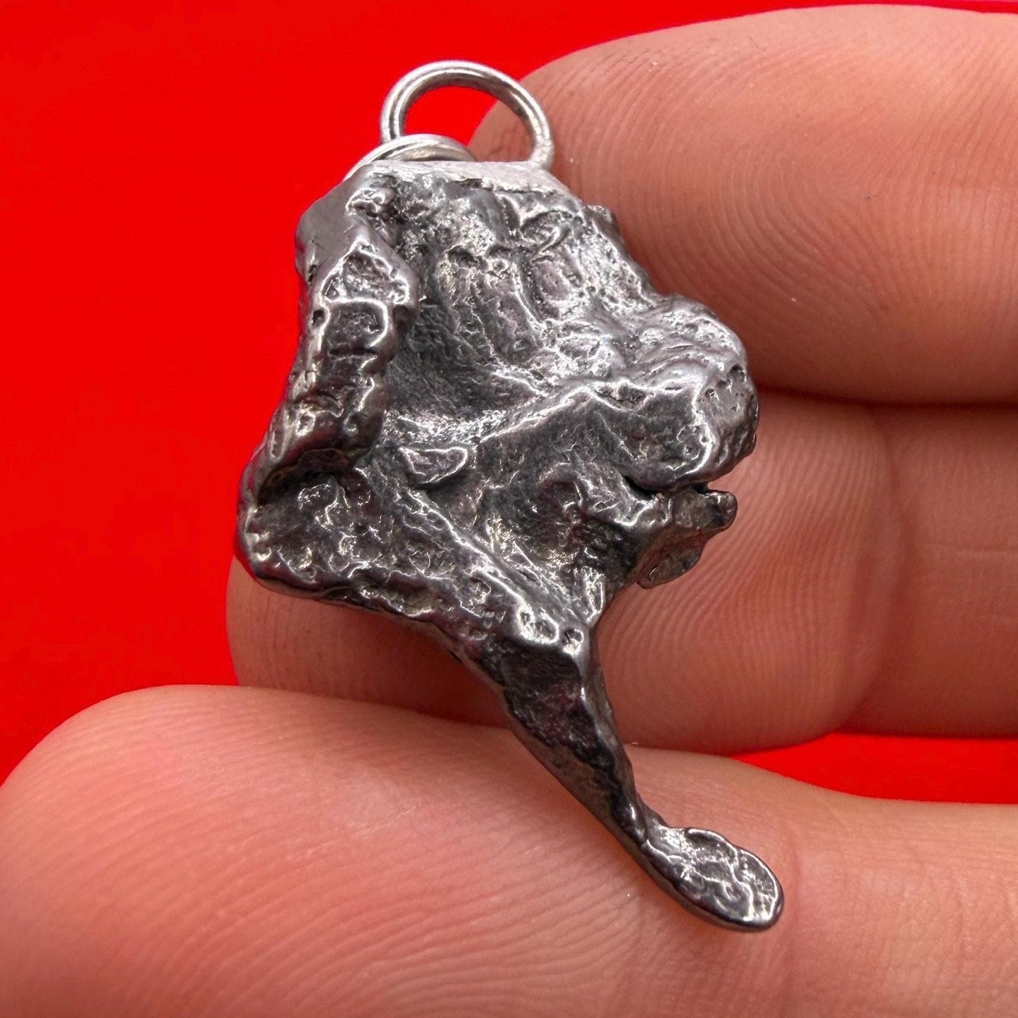 Gebel Kamil Iron Meteorite Pendant, 9.26 grams, Egypt, Authentic Meteorite