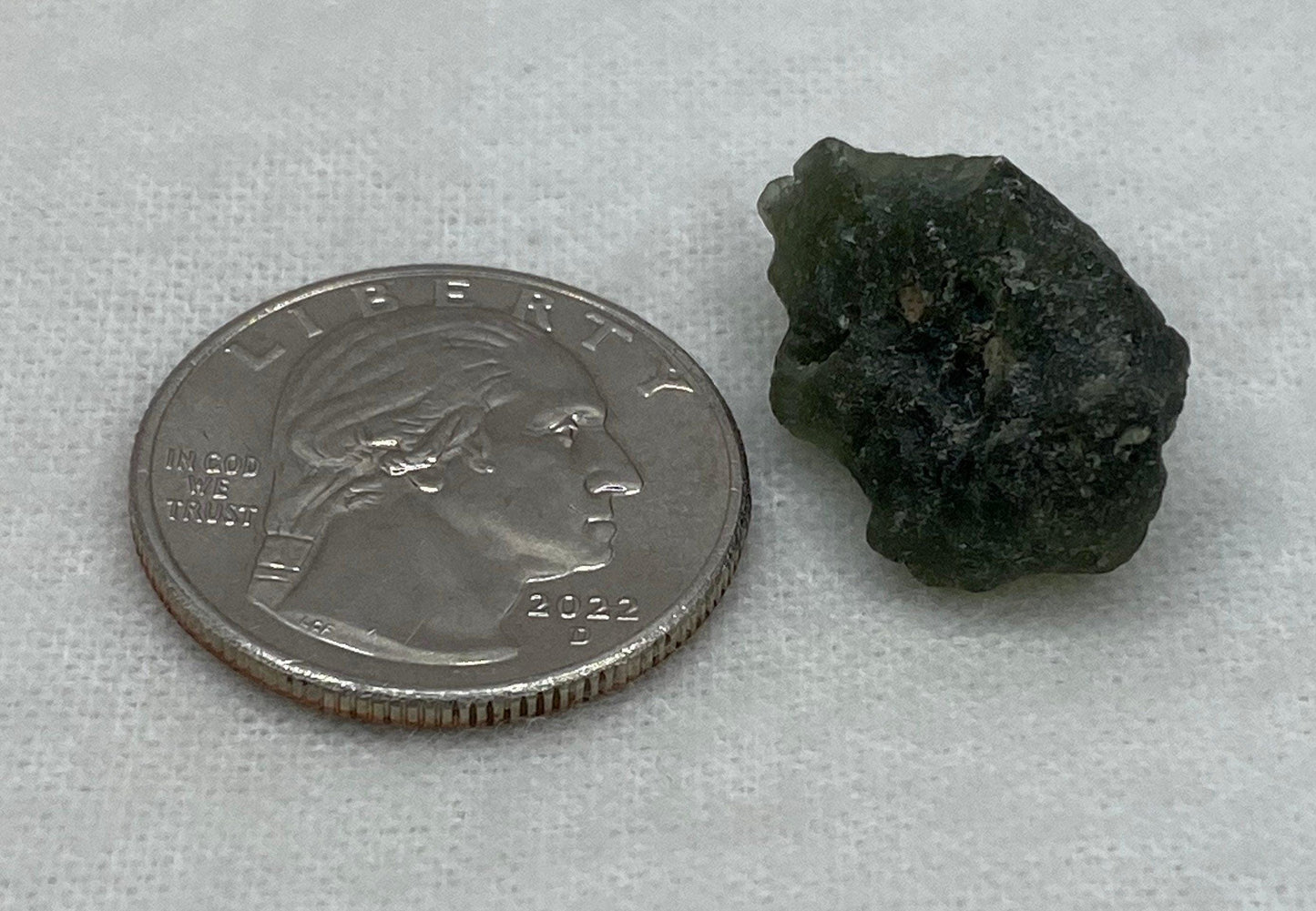 Triangular Moldavite Tektite Specimen, 3.23 grams