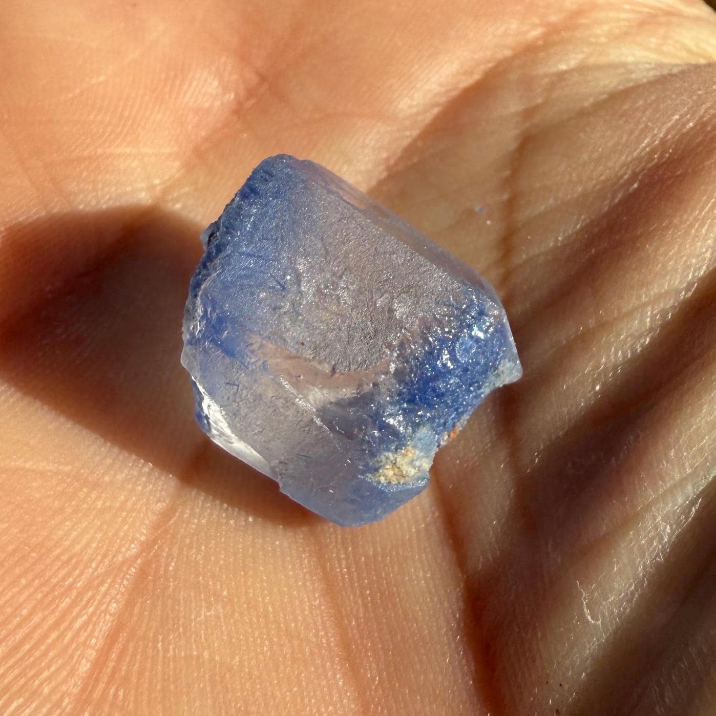 Rare Blue Dumortierite Crystal: Brazilian Gemstone for Collectors, 4.37g/21.9ct