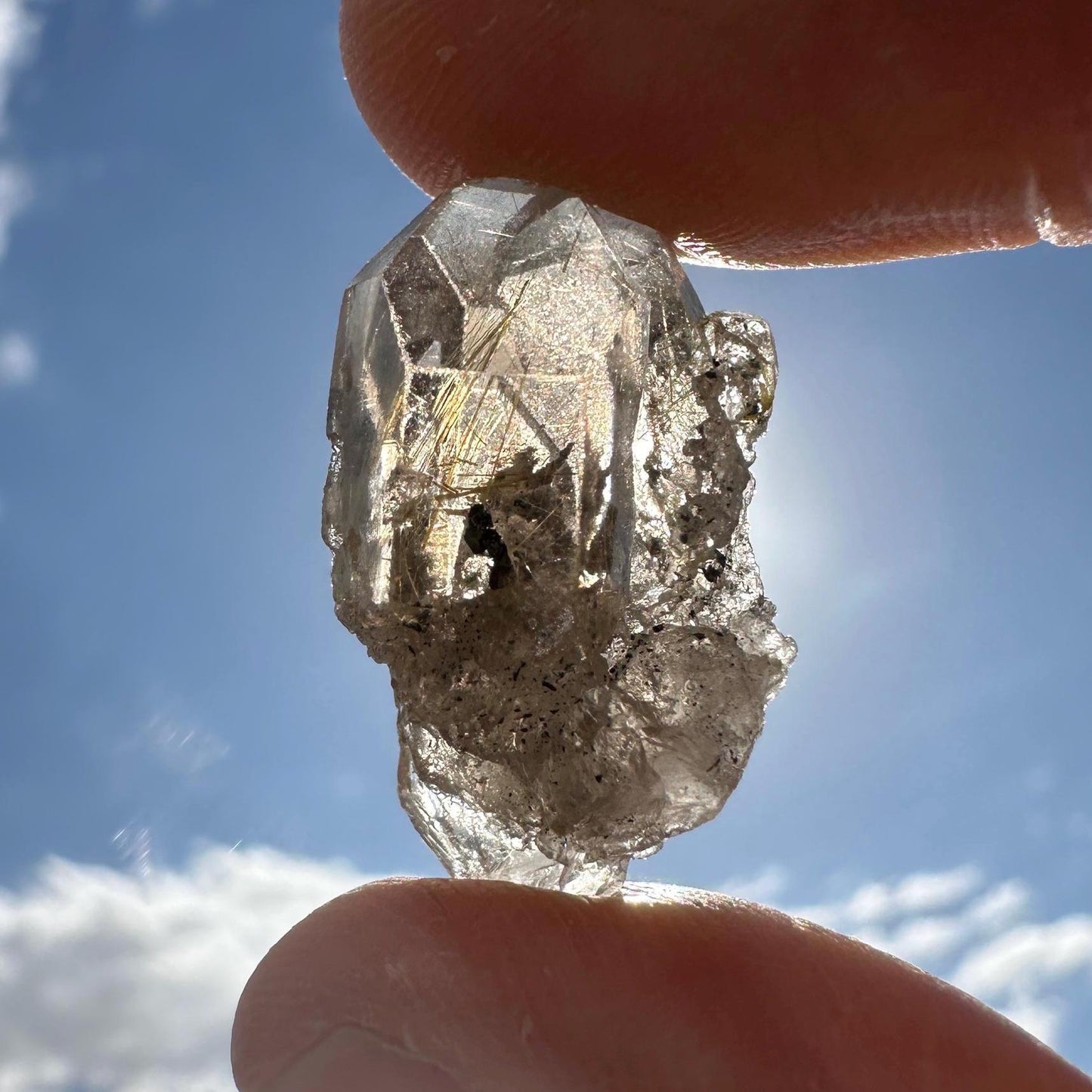 Twin Golden Rutilated Quartz Crystal: Brazilian Fine Crystal, 5.65 grams