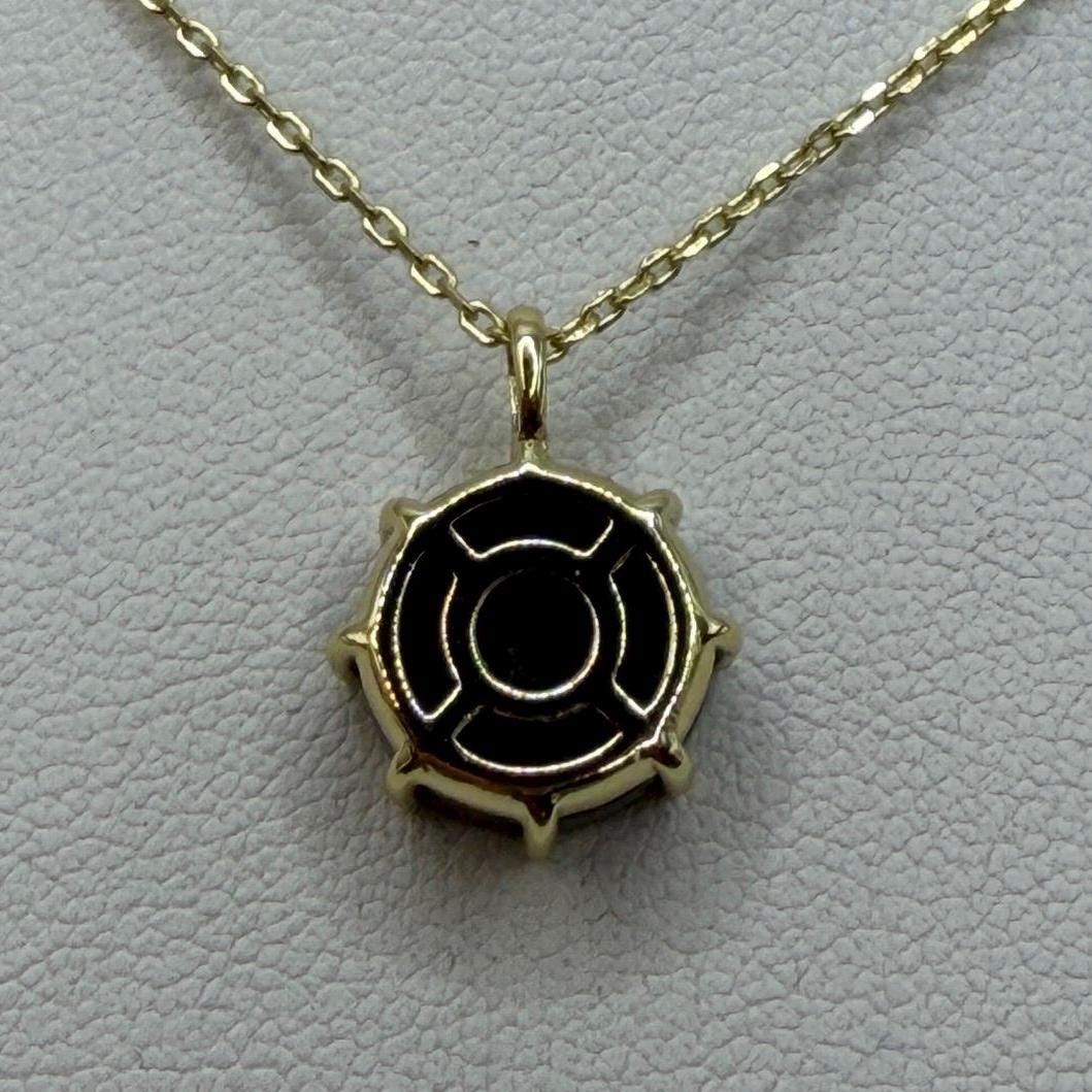 Lunar Meteorite Pendant NWA 14041 Moon Rock Necklace Gold Silver, 1.45 grams