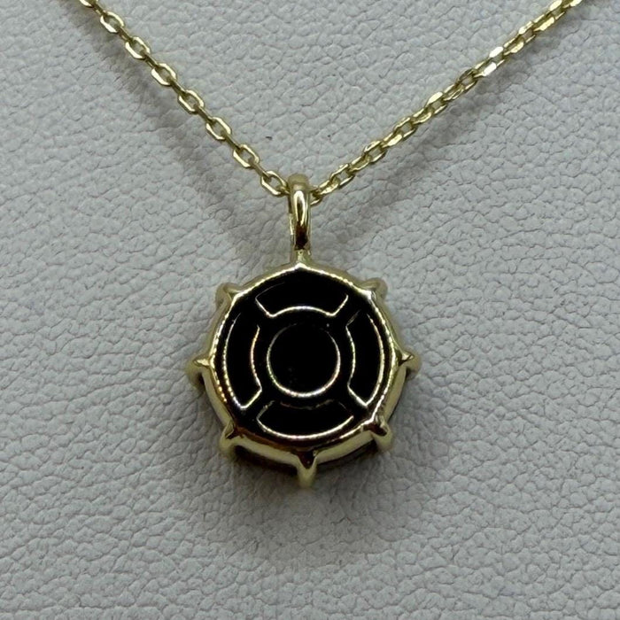 Lunar Meteorite Pendant NWA 14041 Moon Rock Necklace Gold Silver, 1.45 grams