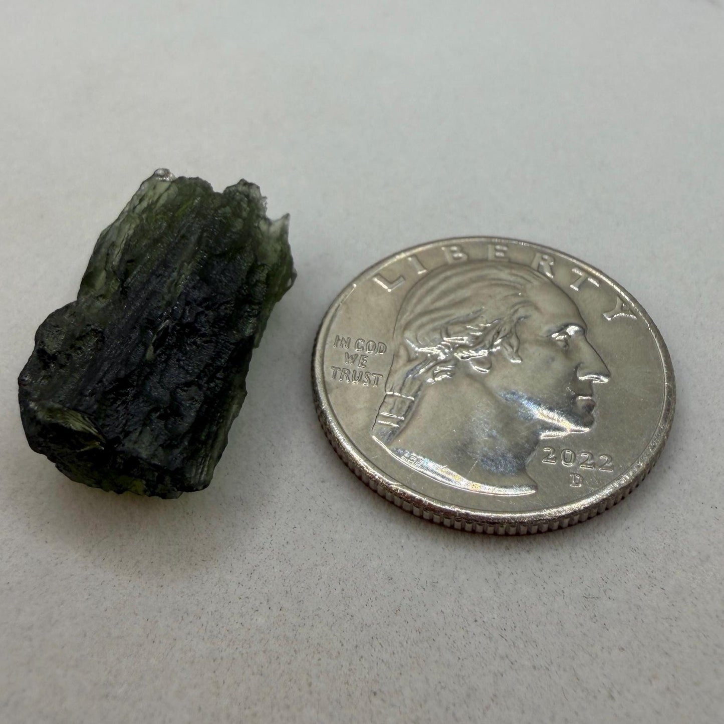 Moldavite Tektite Specimen: Authentic Crystal, 3.76g/18.8ct