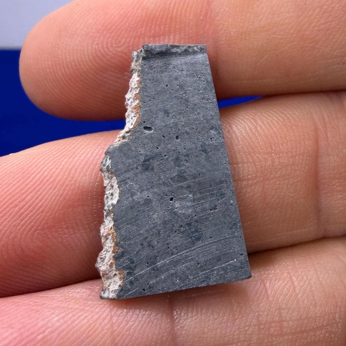 NWA 16315 Lunar Melt Breccia Meteorite Slice, Authentic Moon Rock, Mauritania, 1.43g