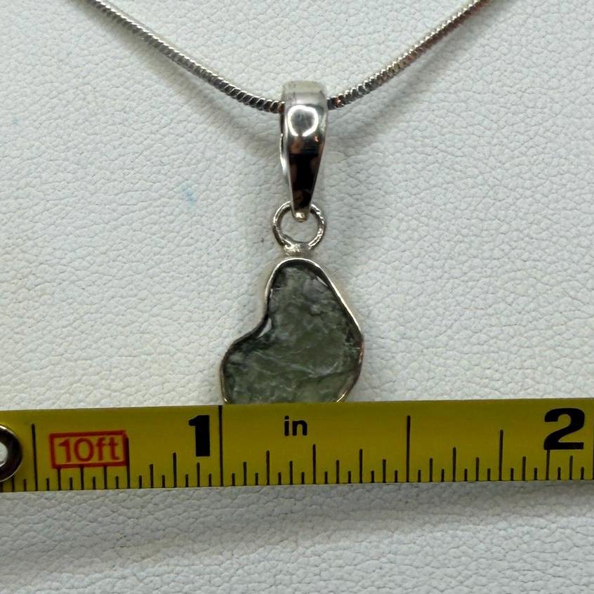 Authentic Moldavite Tektite Pendant: Czech Republic, Reiki Energy, 1.32 gram