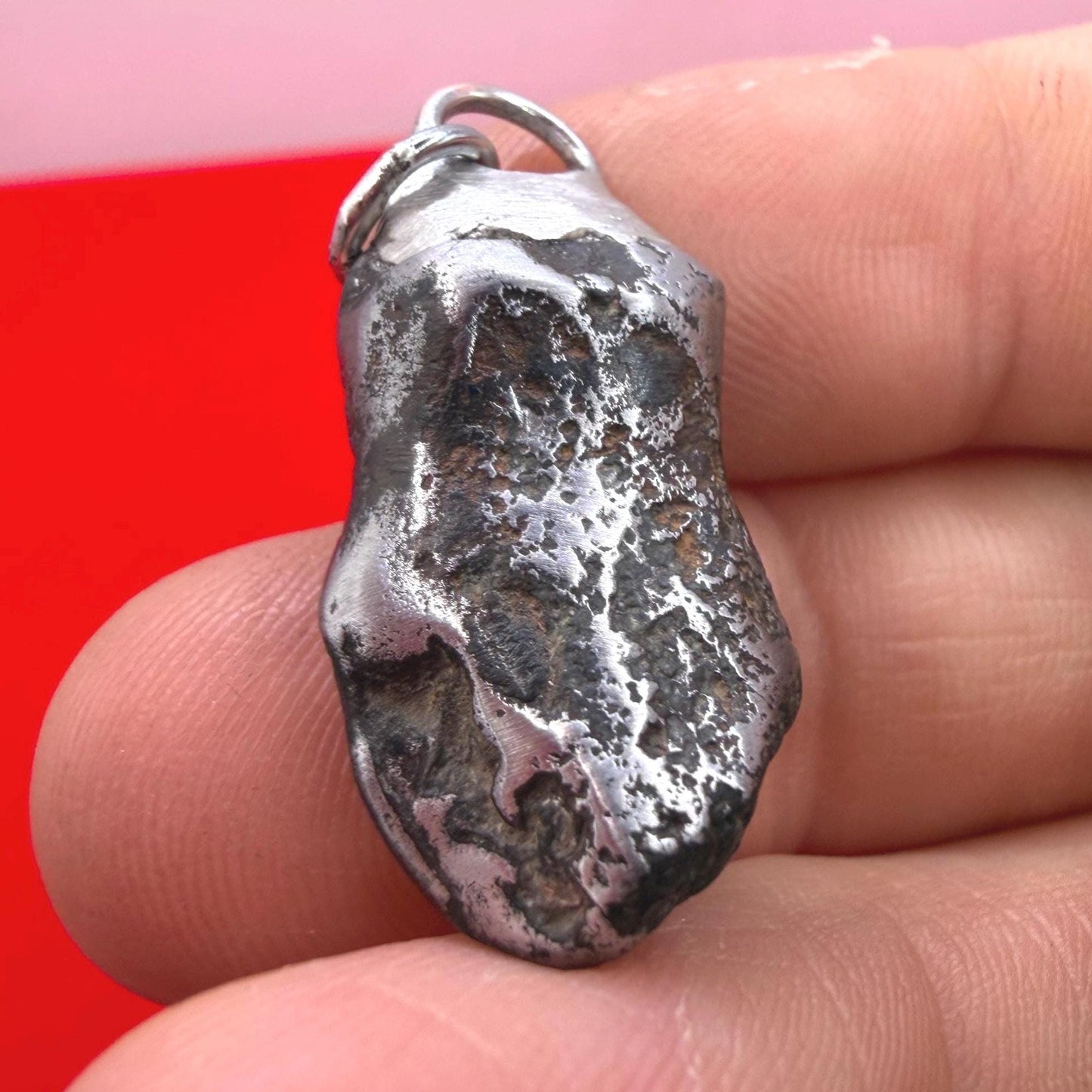 Sikhote-Alin Iron Meteorite Pendant: Astronomy Space Gift, 10.67g