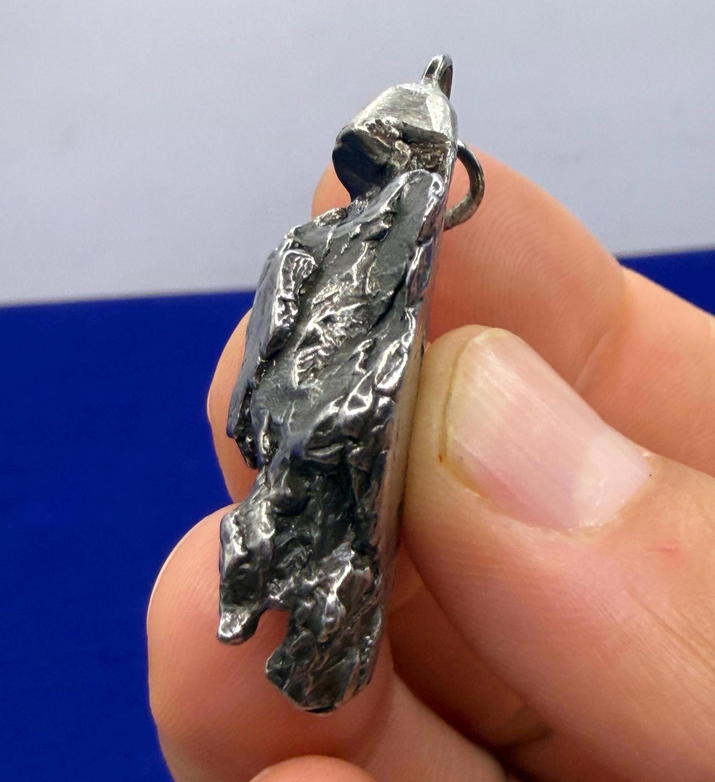 Campo del Cielo Meteorite Pendant, Authentic Astronomy Gift, Cosmic Jewelry, 17.51 grams