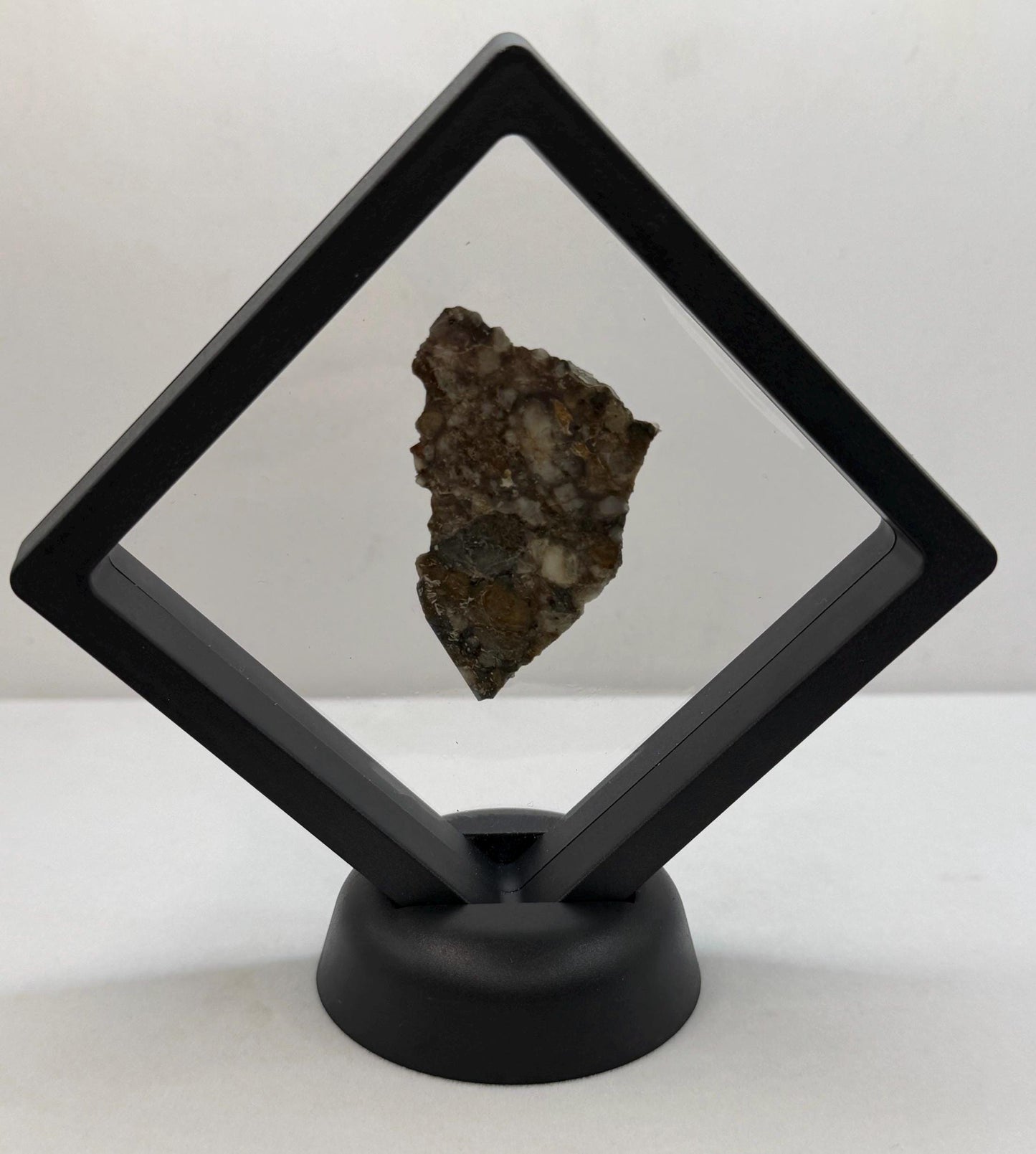 NWA 18045 Lunar Meteorite Slice, Newly Classified, Translucent, Authentic Moon Rock, Melt Breccia, 6.36 grams