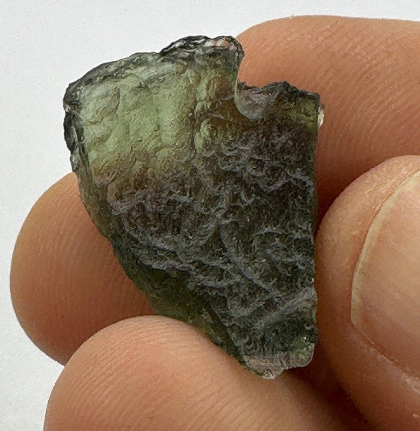 Authentic Moldavite Tektite Specimen: 2.78 grams, Reiki Talisman