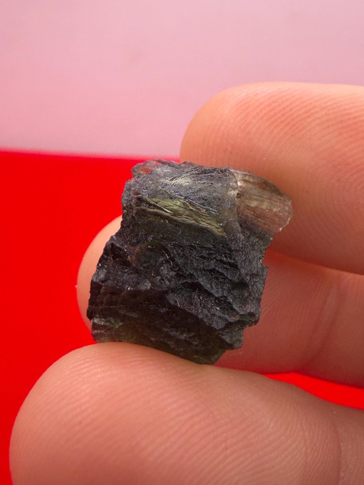Authentic Moldavite Tektite Specimen, Czech Republic Origin, 3.22 grams