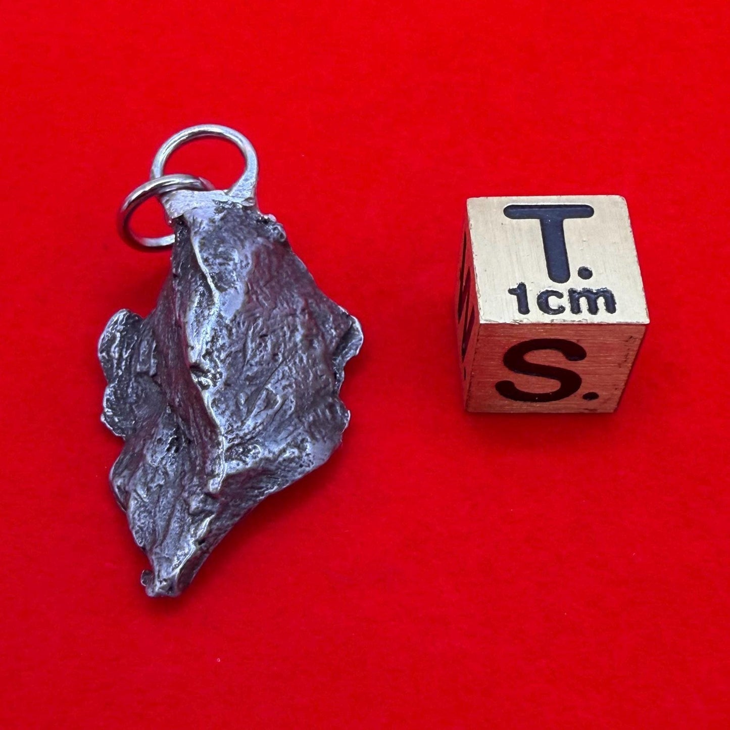 Sikhote-Alin Iron Meteorite Pendant: Astronomy Space Gift, 7.47g