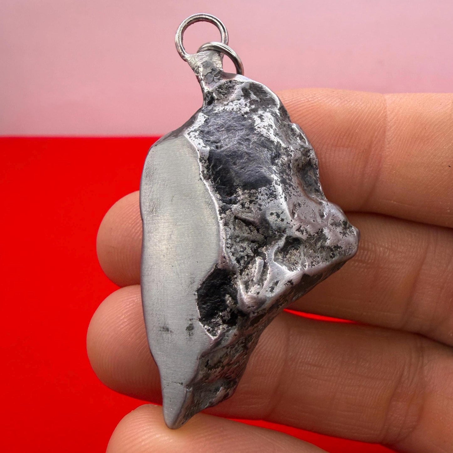 Agoudal Iron Meteorite Pendant: Handmade Astronomy Space Gift, Cosmic Pendant, 42.38 grams