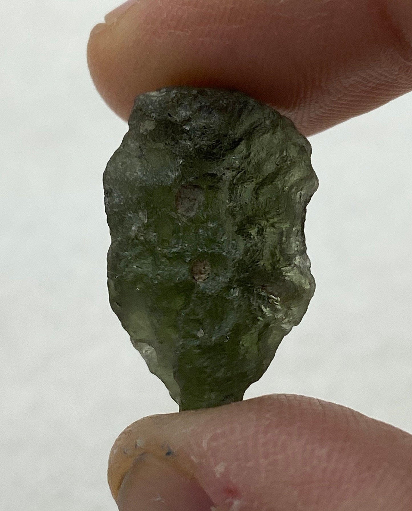 Triangular Moldavite Tektite Specimen, 3.23 grams