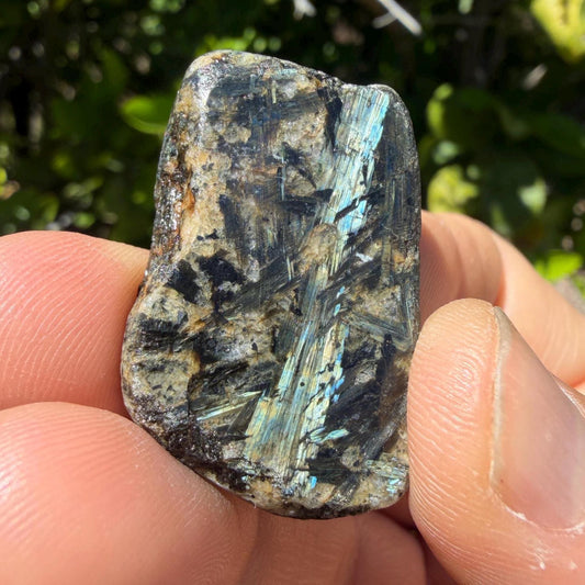 Rare Nuummite Crystal Finland, Genuine Sorcerer’s Stone, Iridescent Stone, 13.73g