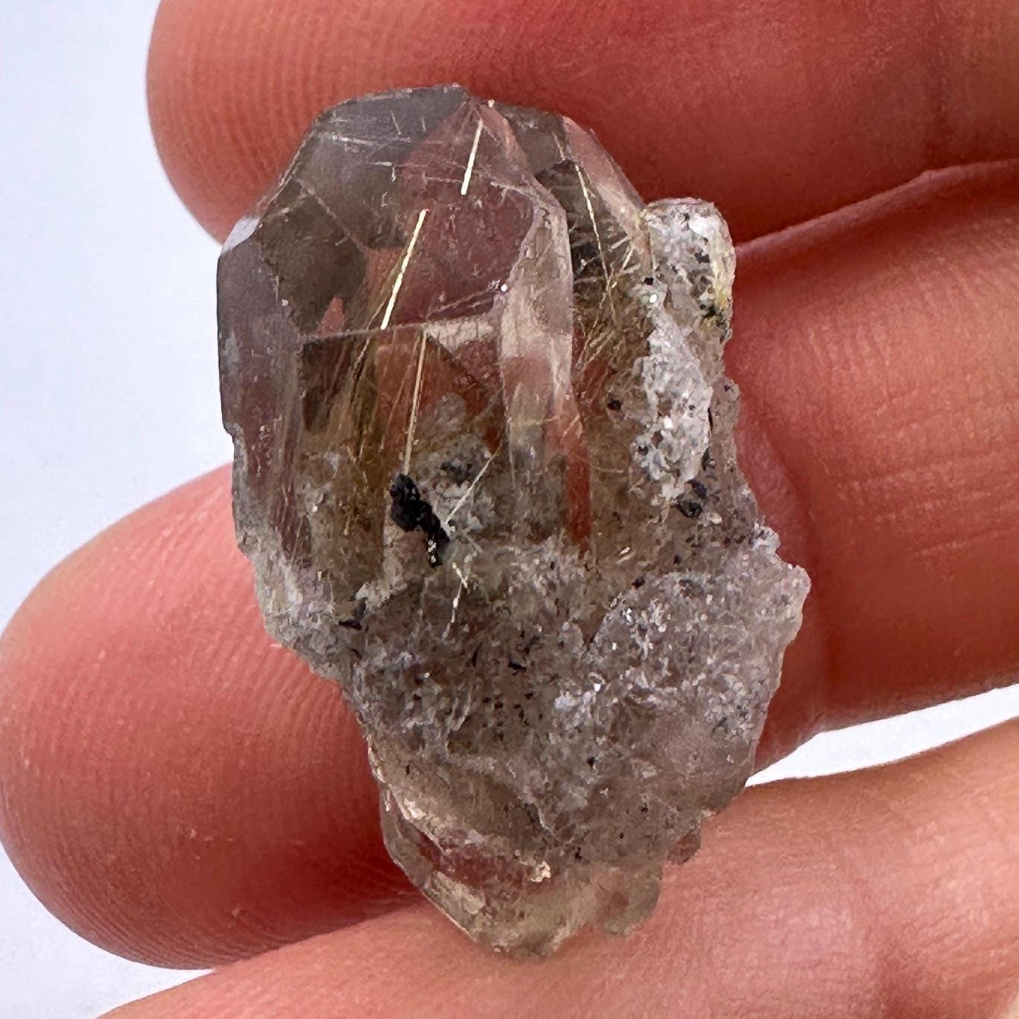 Twin Golden Rutilated Quartz Crystal: Brazilian Fine Crystal, 5.65 grams