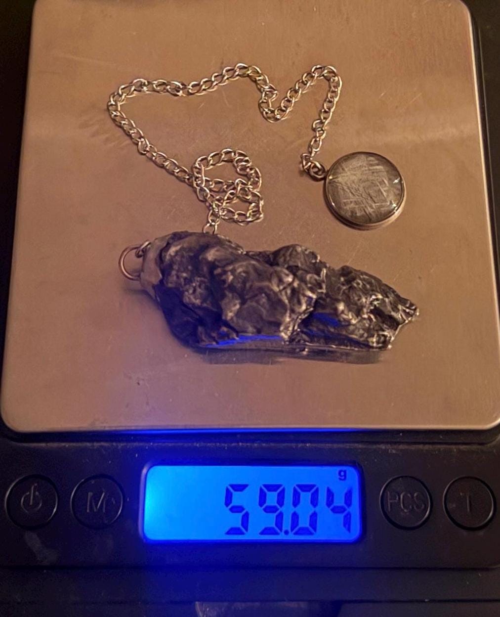 Campo del Cielo Meteorite Pendulum, Rare Cosmic Divination Tool, Crystal Healing Gift, 59.04g