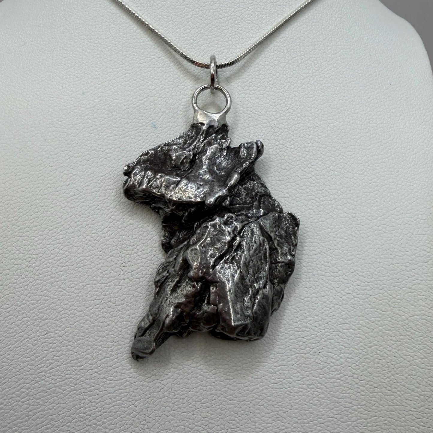 Campo del Cielo Meteorite Pendant: Authentic Iron Meteorite Jewelry, 22.94g