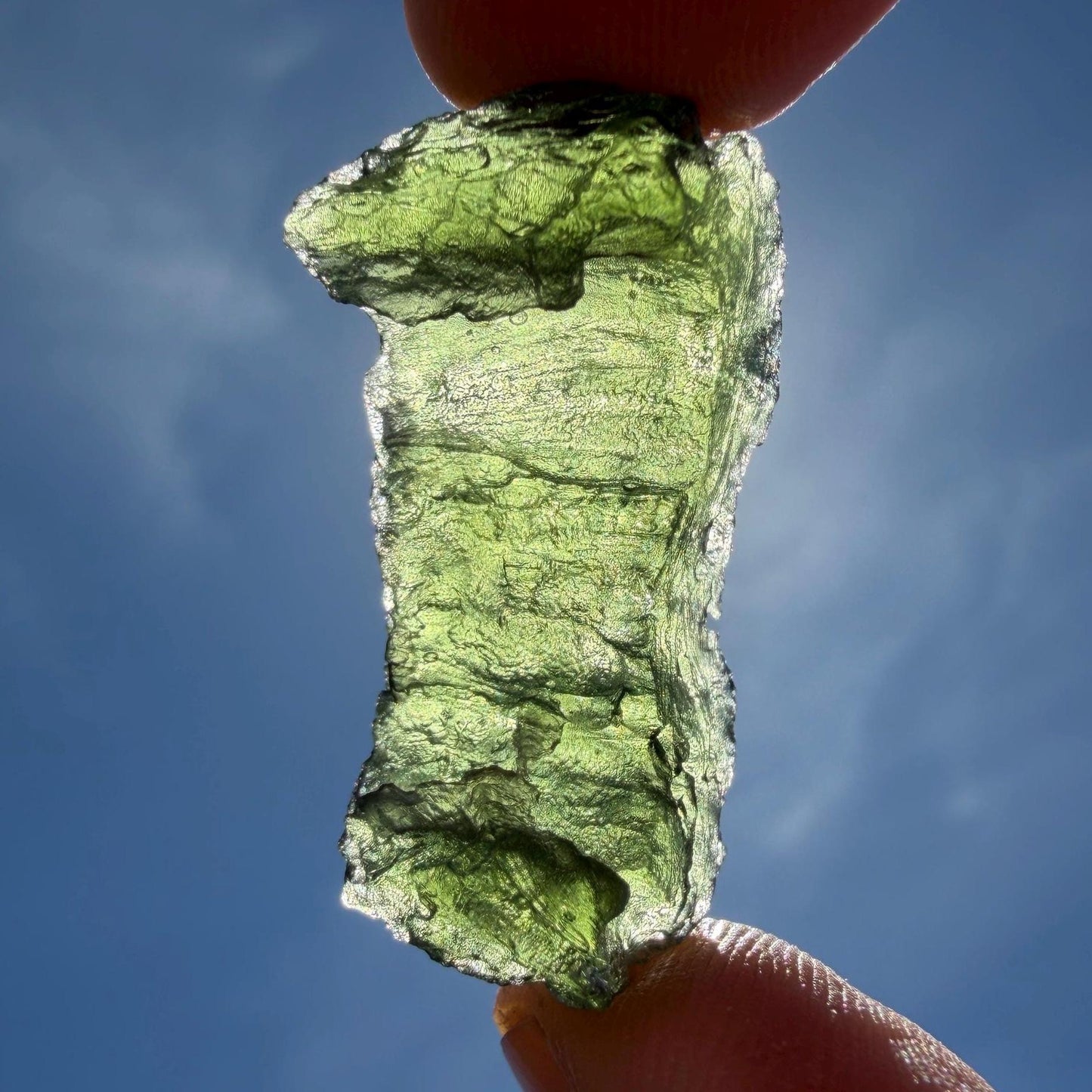 Authentic Moldavite Tektite Specimen, Reiki Healing Crystal, 7.04g/35.2ct