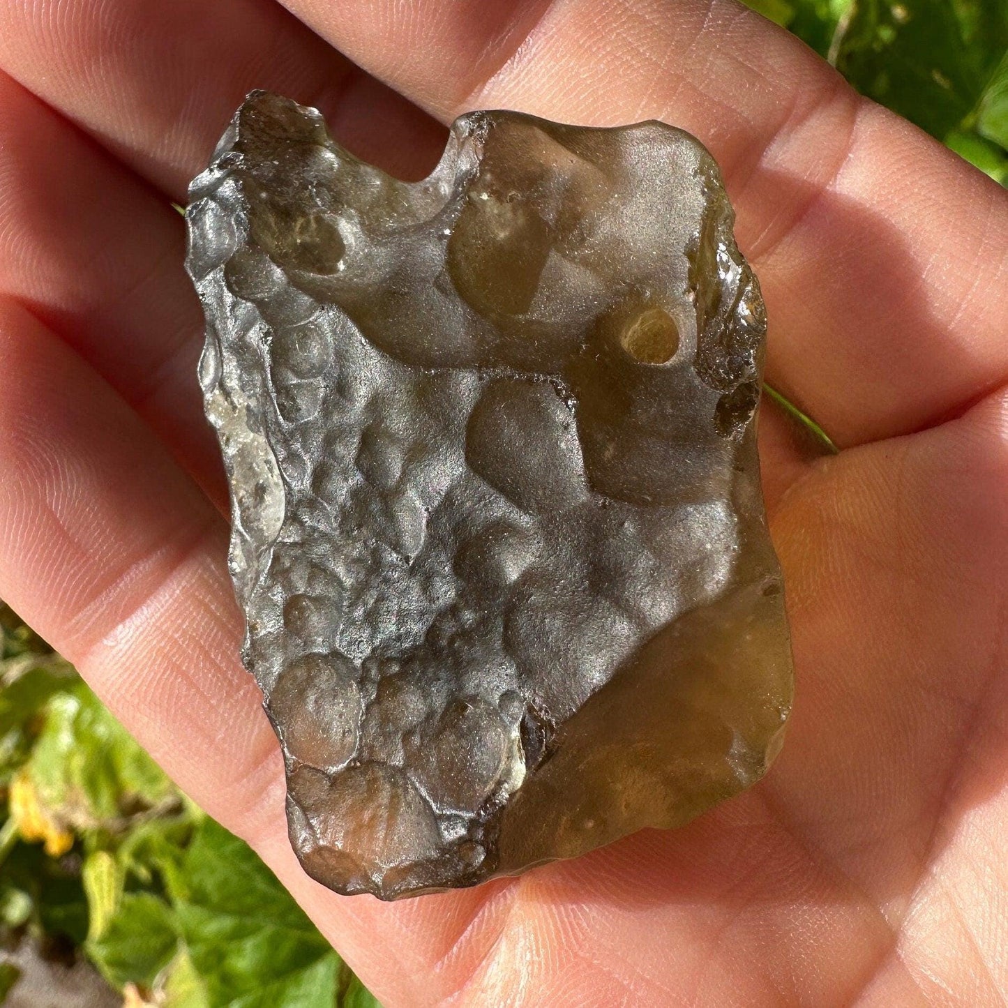 Greenish Libyan Desert Glass: Golden Tektite Talisman, 54.68 grams