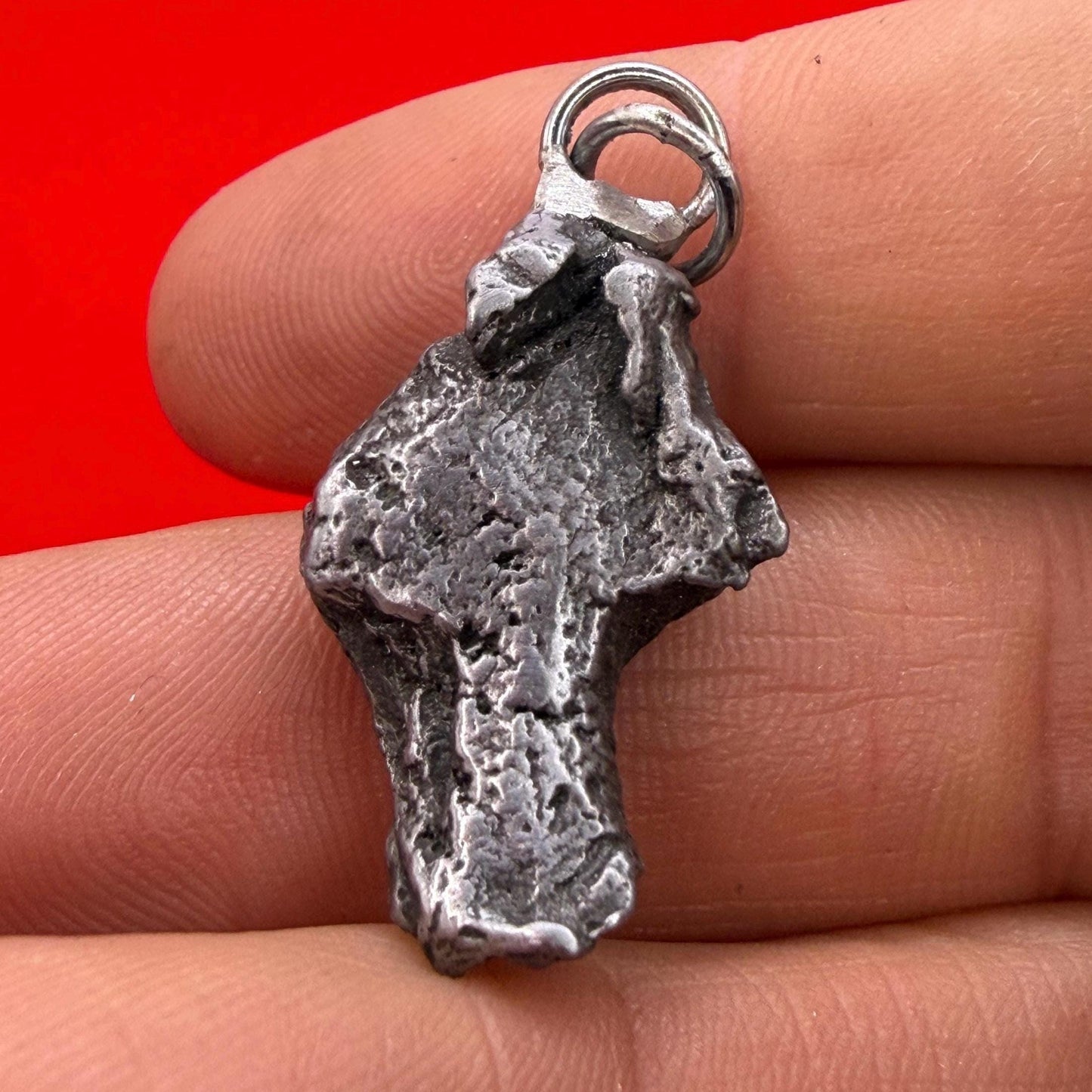 Sikhote-Alin Iron Meteorite Pendant: Astronomy Space Gift, 9.23g