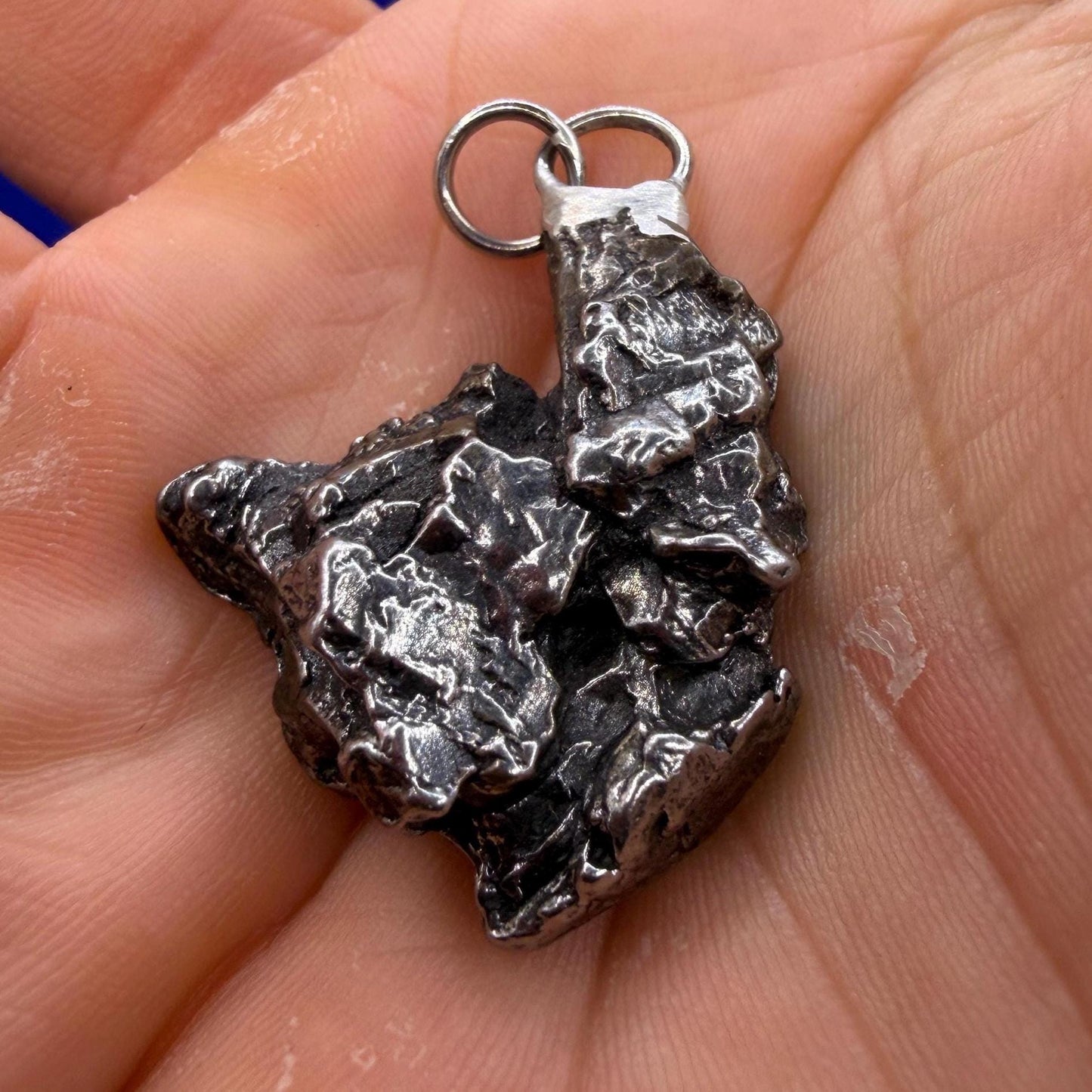 Campo del Cielo Meteorite Pendant, Authentic Astronomy Gift, Cosmic Jewelry, 14.35 grams