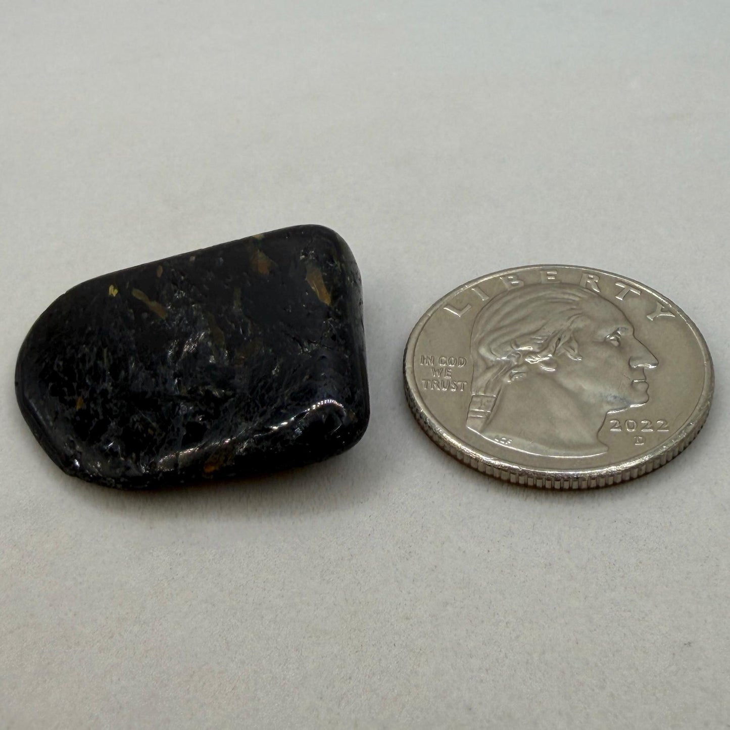 Greenland Nuummite Stone: Reiki Healing Stone, Protection Talisman, 8.53 grams