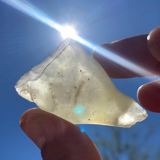 Rare Libyan Desert Glass: Golden Tektite Talisman, 28.49 grams