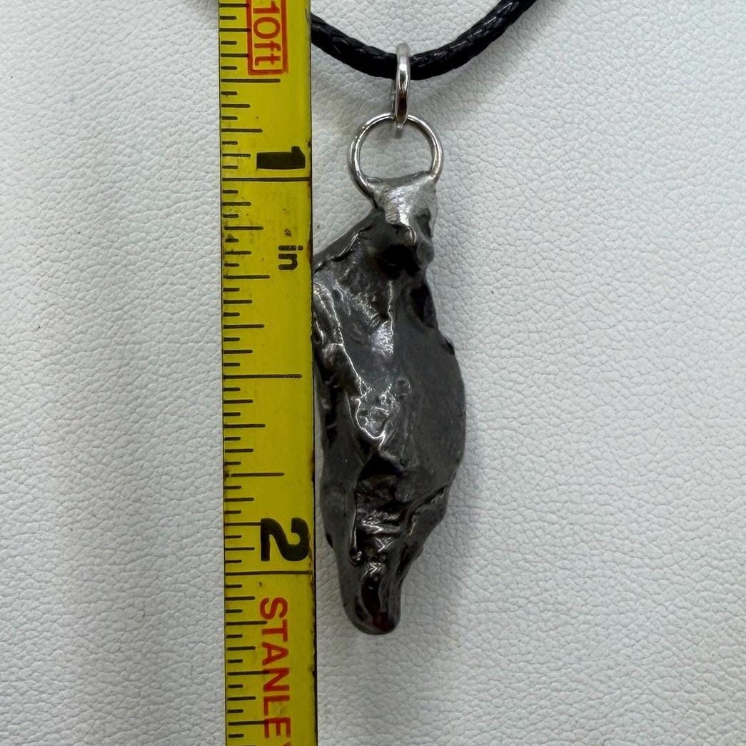 Gebel Kamil Iron Meteorite Pendant, 10.15 grams, Egypt, Authentic Meteorite
