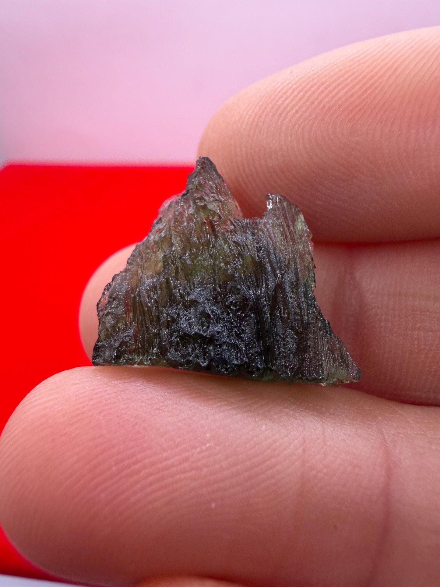 Authentic Moldavite Tektite Specimen: 2.43 grams, Reiki Talisman