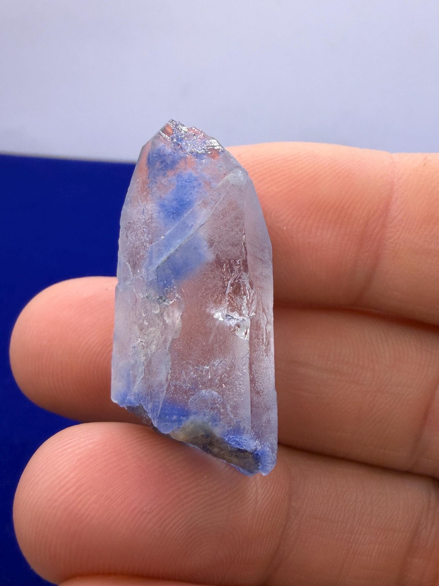 Rare Blue Dumortierite Crystal: Brazilian Gemstone for Reiki and Meditation, 8.40g/42ct