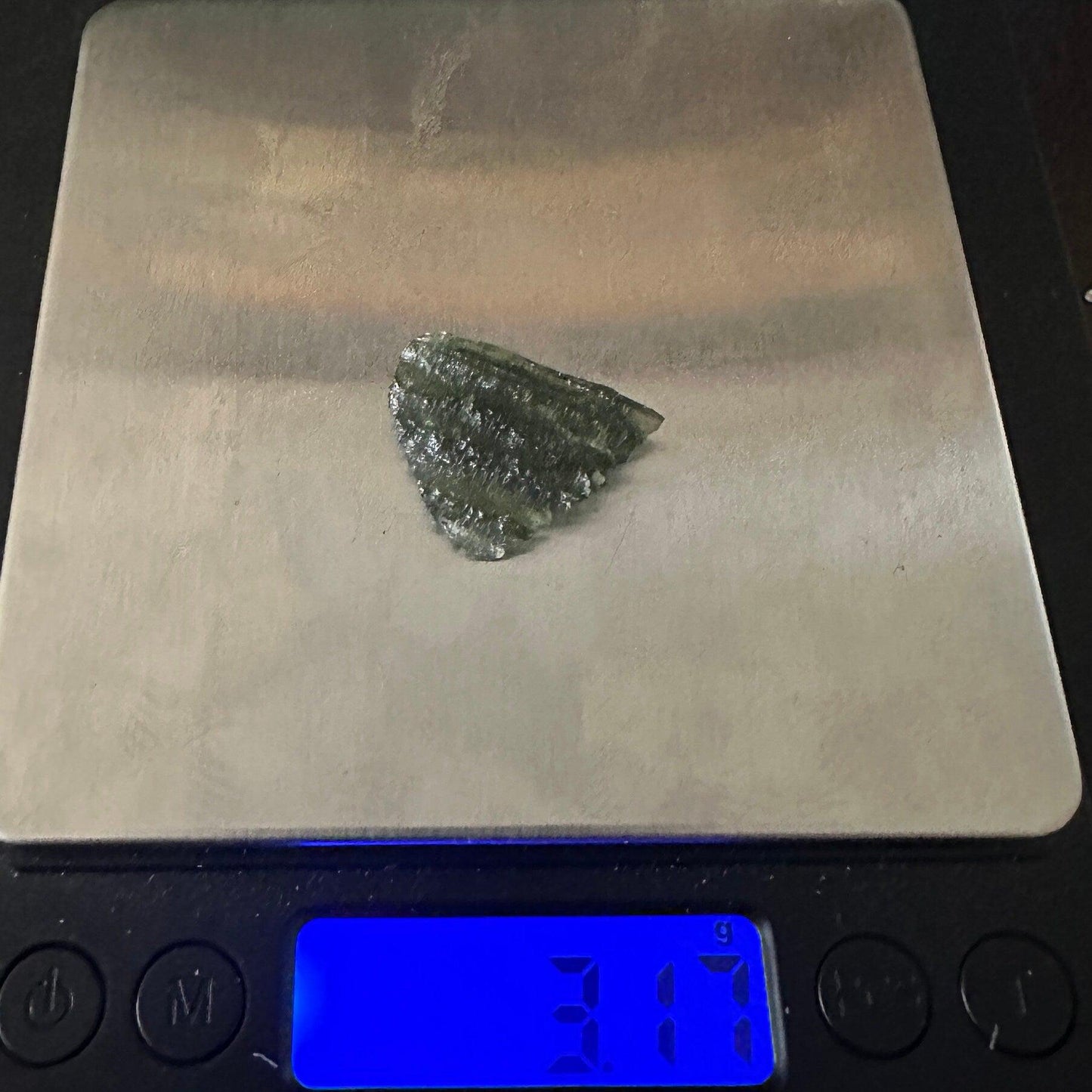 Moldavite Tektite Specimen, Czech Republic Meteorite, 3.17 grams