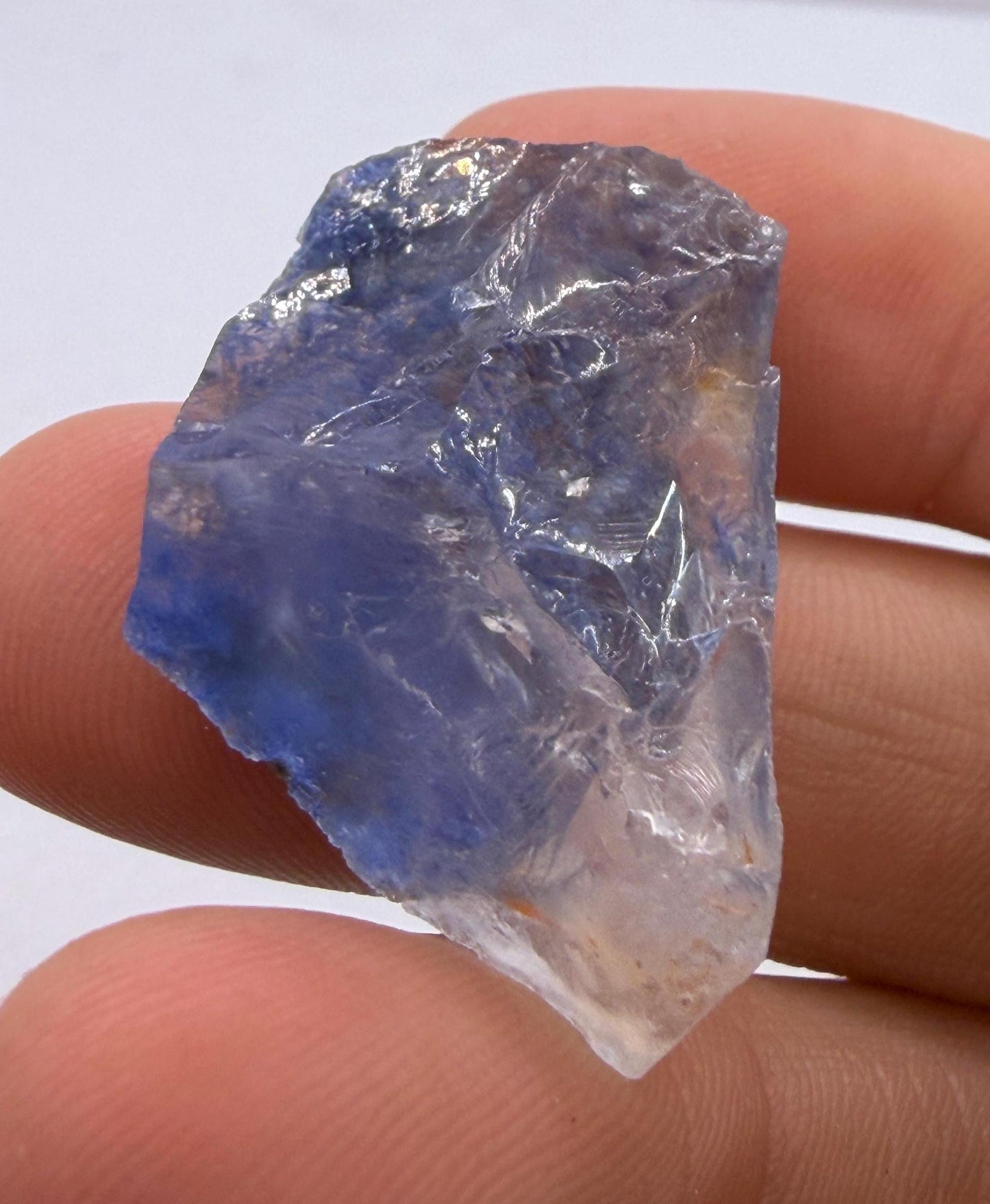 Rare Blue Dumortierite Crystal: Brazilian Gemstone for Reiki and Meditation, 11.23g/56.15ct
