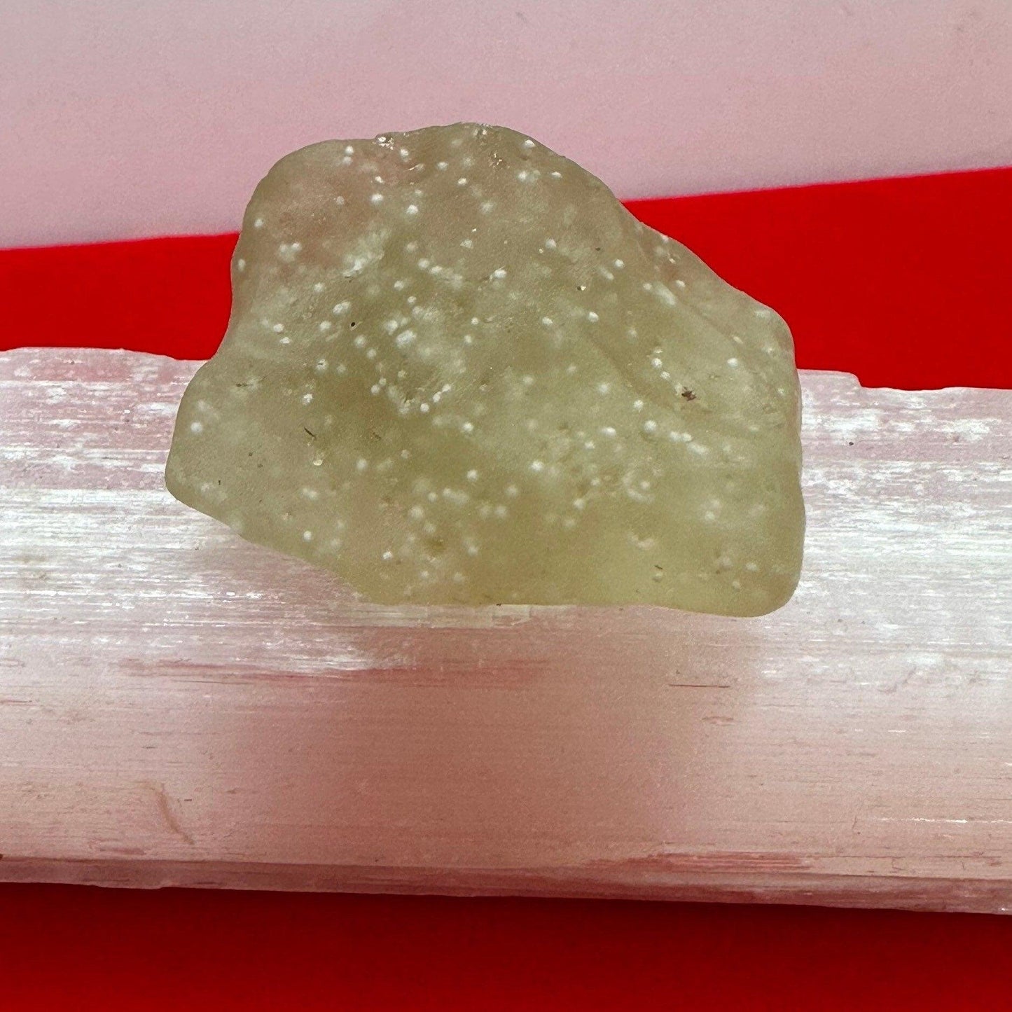Libyan Desert Glass: Golden Tektite Talisman with Sand Grains, 20.86 grams