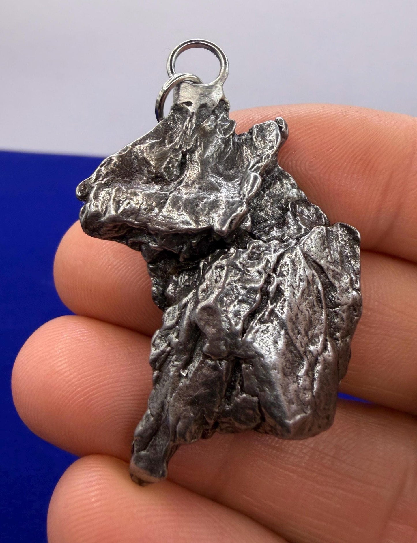 Campo del Cielo Meteorite Pendant: Authentic Iron Meteorite Jewelry, 22.94g