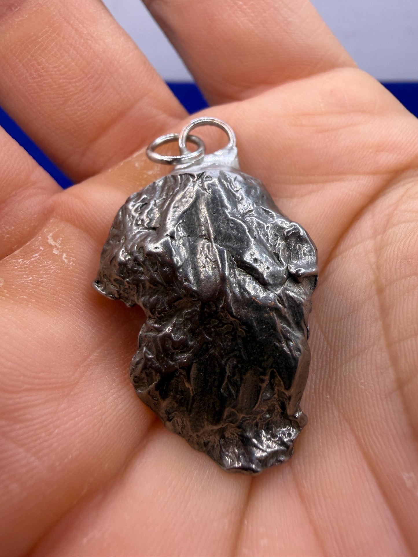 Gebel Kamil Iron Meteorite Pendant, 17.31 grams, Egypt, Authentic Meteorite