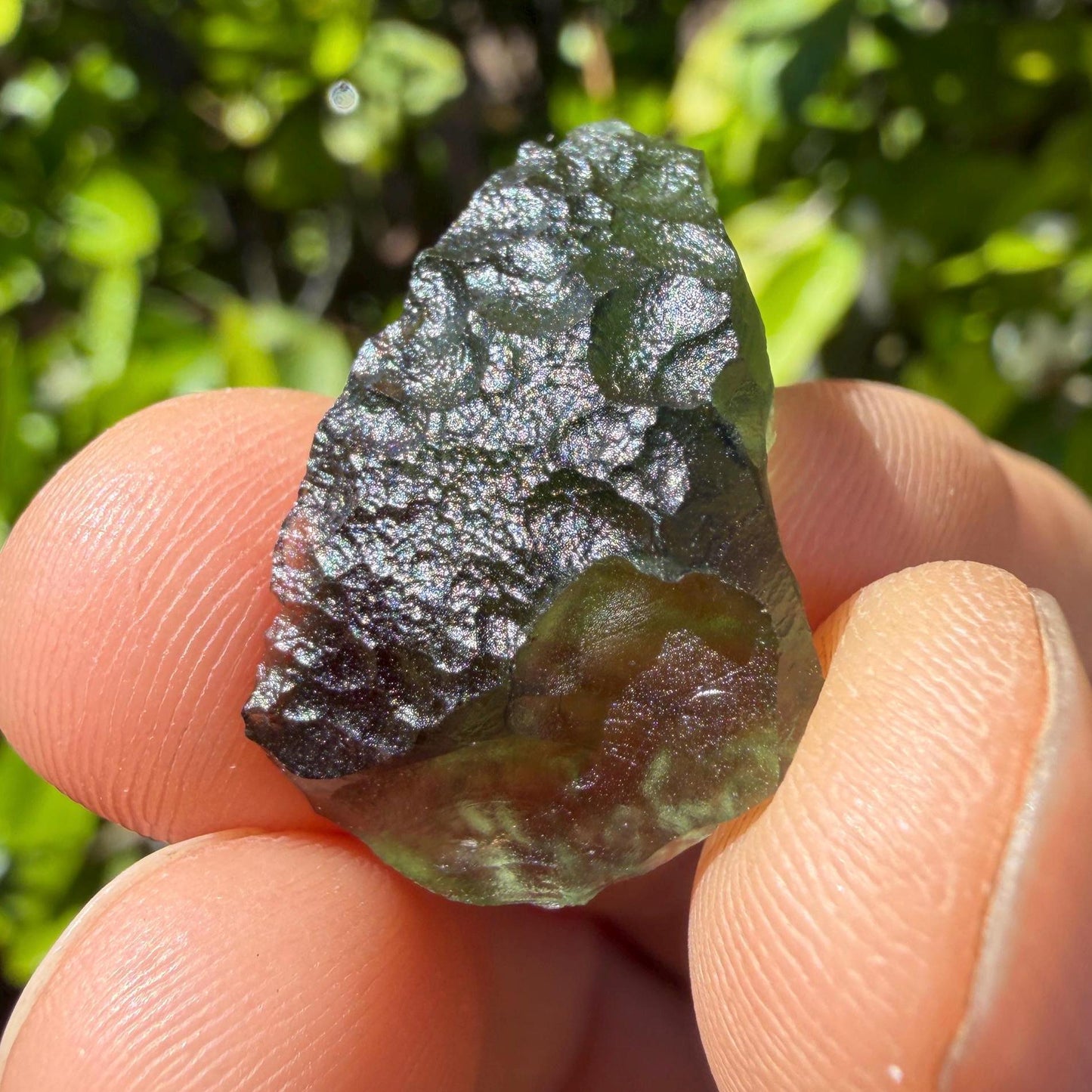 Authentic Moldavite Tektite Specimen: 3.53 grams, Reiki Talisman